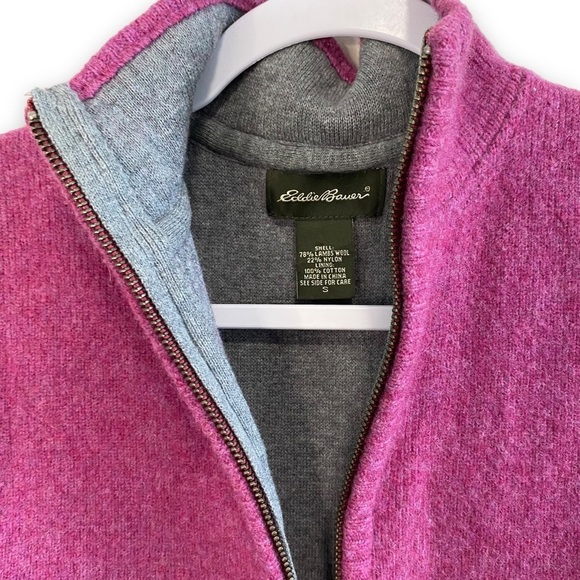 Eddie Bauer - Pink Lambs Wool Blend Vest - Size Small - Picture 4 of 6